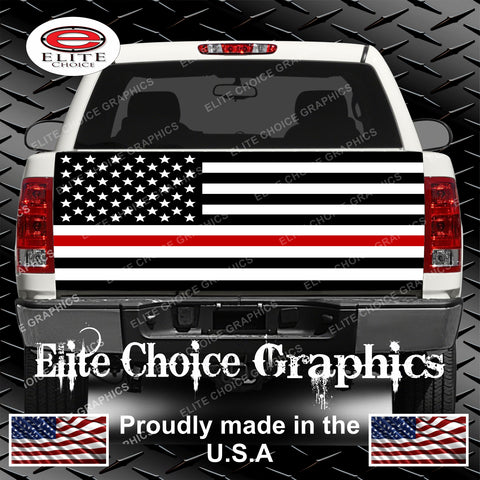 Thin Red Line Flat Flag Tailgate Wrap