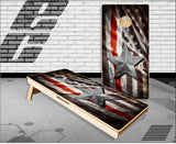 Thin Red Line Star Flag Cornhole Boards