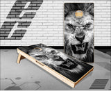 Tiger Black White Cornhole Boards