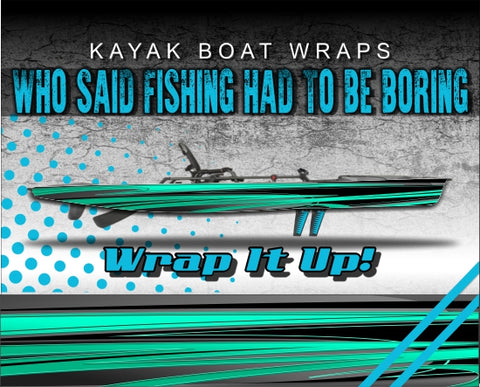 Torque Aqua Kayak Vinyl Wrap Kit Graphic Decal/Sticker 12ft and 14ft