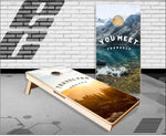 Travel Adventure Sunset Mountains Cornhole Boards