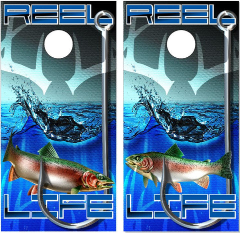 Trout Fish Carbon Life UV Direct Print Cornhole Tops