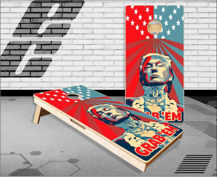 Trump Grab them By the Cornhole Boards – Elite Choice Graphics