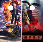 Trump Tank Eagle Cornhole Wrap