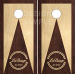 Two Tone Wood Family Name UV Direct Print Cornhole Tops