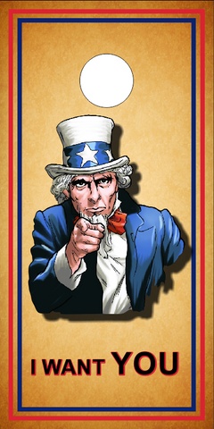 Uncle Sam Military Poster UV Direct Print Cornhole Tops