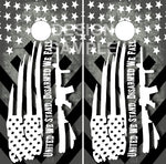 United We stand Gun Flag Cornhole Wrap