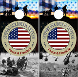 Vietnam Vets Flag UV Direct Print Cornhole Tops