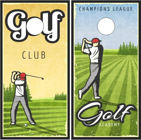 Vintage Golf UV Direct Print Cornhole Tops