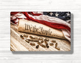 We The People Bullet Constitution Wood Print
