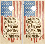 Weekend Forecast Camping Drinking Cornhole Wrap