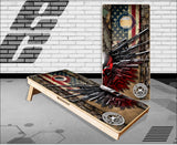 Wicked Wire 2nd Amendment Flag Camo Cornhole Boards