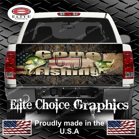 Wicked Wire Fishing Crappie Camo Flag Tailgate Wrap
