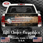 Wicked Wire Honor Vets Camo Flag Tailgate Wrap