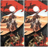 Wild West Cowboy Horse UV Direct Print Cornhole Tops