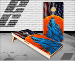 Wolf American Flag Howl Cornhole Boards