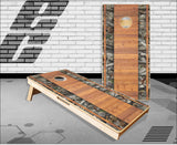 Wood Plank Camo Cornhole Boards