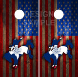 Wyoming Cowboy Rodeo Cornhole Wrap