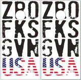 Zero Fucks Given USA UV Direct Print Cornhole Tops