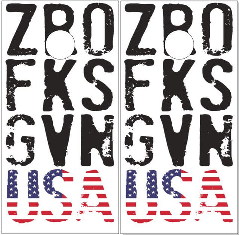 Zero Fcks Given USA Cornhole Wrap