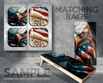 Ringneck Pheasant Obliteration Buck Blaze Camo Cornhole Boards