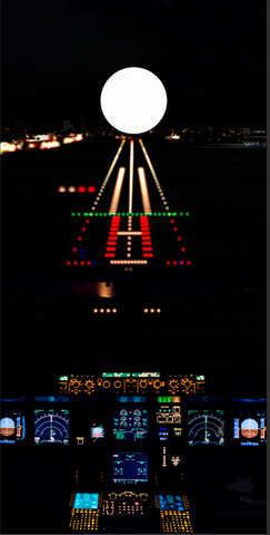 airport runway lights Cornhole Wrap