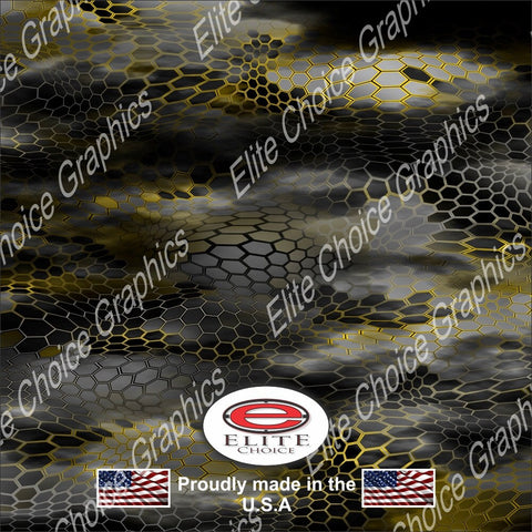 Chameleon Hex 2 Yellow 52"x6ft Wrap Vinyl Truck Camo Car SUV Tree Real Camouflage Sticker Decal