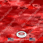 Chameleon Hex 3 Red 52"x6ft Wrap Vinyl Truck Camo Car SUV Tree Real Camouflage Sticker Decal
