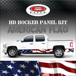 American Flag Rocker Panel Graphic Decal Wrap Truck SUV - 12" x 24FT