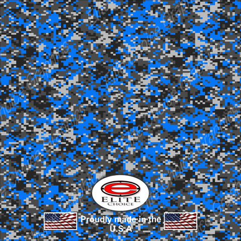 Digital Camo Blue  2 15"x52" or 24"x52" Truck/Pattern Print Tree Real Camouflage Sticker Roll or Sheet