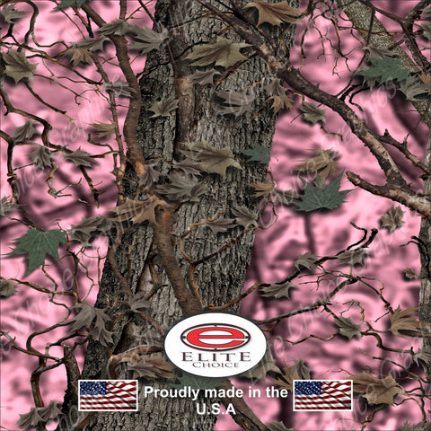 Hybrid Camo Pink 15"x52" or 24"x52" Truck/Pattern Print Tree Real Camouflage Sticker Roll or Sheet