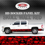 Skull Wall Red Camo Rocker Panel Graphic Decal Wrap Truck SUV - 12" x 24FT
