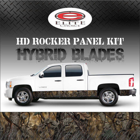 Hybrid Oak Blades Camo Rocker Panel Graphic Decal Wrap Truck SUV - 12" x 24FT