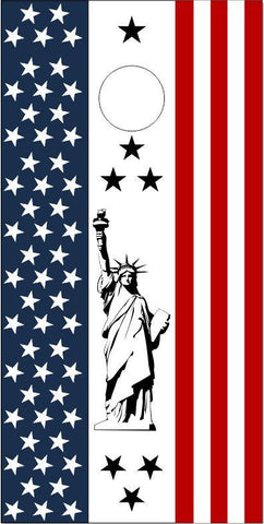 Stars and Stripes American Flag Cornhole Wrap Bag Toss Decal Baggo Skin Sticker Wraps Laminated or Non Laminated