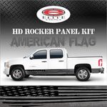 Distressed Tattered American Flag Rocker Panel Graphic Decal Wrap Truck SUV - 12" x 24FT