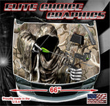 Bow Reaper Obliteration Camo Vinyl Hood Wrap Bonnet Decal Sticker Graphic Universal Fit