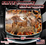 Deer Buck Obliteration Buck Blaze Camo Vinyl Hood Wrap Bonnet Decal Sticker Graphic Universal Fit
