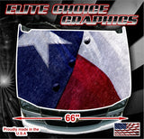 Texas Flag Rivets Vinyl Hood Wrap Bonnet Decal Sticker Graphic Universal Fit