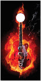 Guitar On Fire Cornhole Wrap
