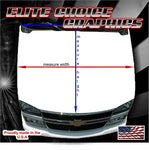 American Flag Distressed Black and White Vinyl Hood Wrap Bonnet Decal Sticker Graphic Universal Fit