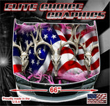 American Buck Obliteration Pink Vinyl Hood Wrap Bonnet Decal Sticker Graphic Universal Fit
