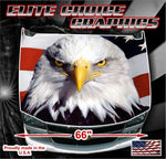 American Flag Eagle 1 Vinyl Hood Wrap Bonnet Decal Sticker Graphic Universal Fit
