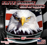 American Flag Eagle 1 Vinyl Hood Wrap Bonnet Decal Sticker Graphic Universal Fit