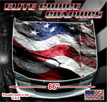 American Flag Rocks Vinyl Hood Wrap Bonnet Decal Sticker Graphic Universal Fit