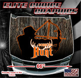 Born To Hunt Camo Vinyl Hood Wrap Bonnet Decal Sticker Graphic Universal Fit