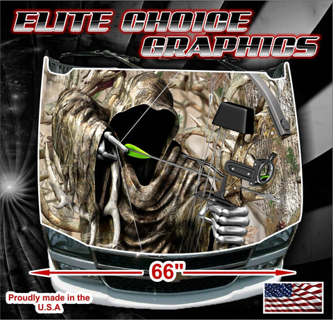 Bow Reaper Obliteration Buck Camo Vinyl Hood Wrap Bonnet Decal Sticker Graphic Universal Fit