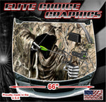Bow Reaper Obliteration Skull Camo Vinyl Hood Wrap Bonnet Decal Sticker Graphic Universal Fit