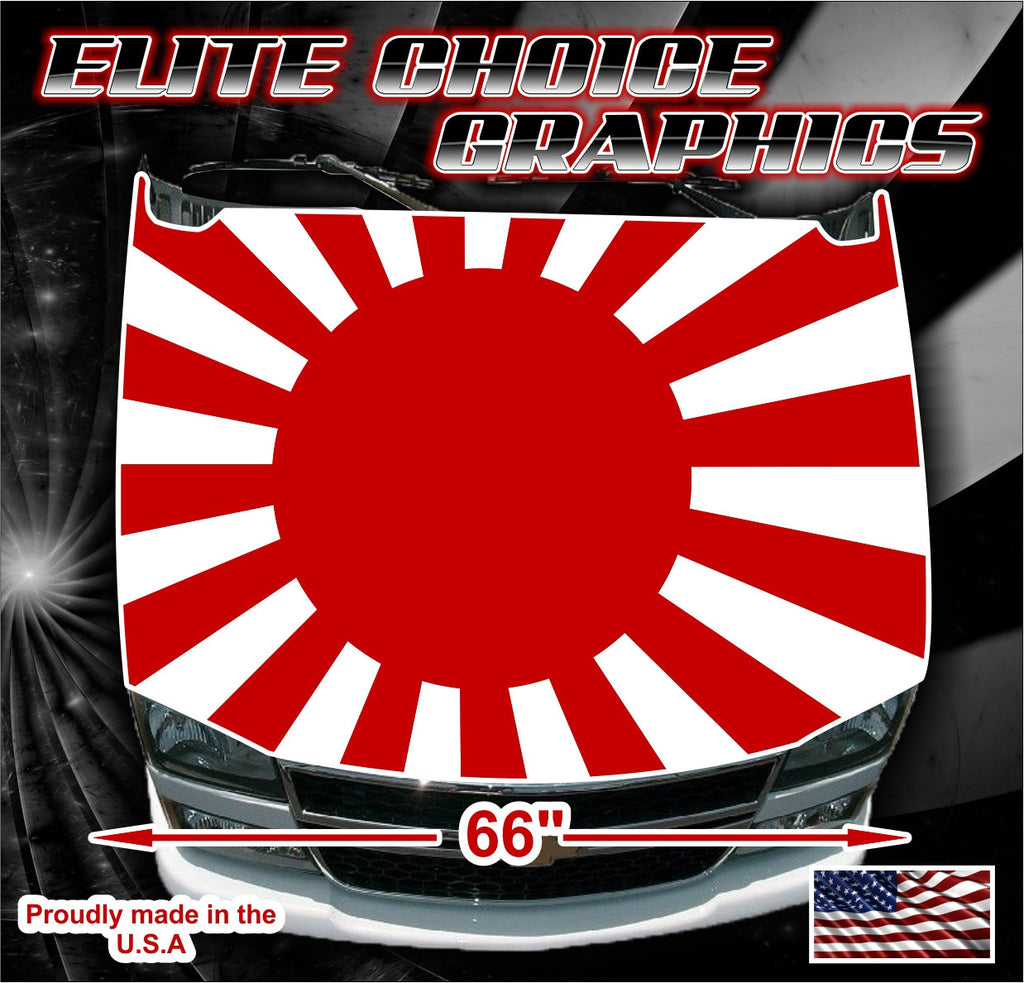 Japan Rising Sun Flag Sticker Decal Vinyl JAPANISE RISING SUN NAVAL MADE IN  USA