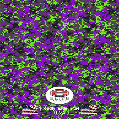Digital Lime Green Purple Joker 15"x52" or 24"x52" Truck/Pattern Print Tree Real Camouflage Sticker Roll or Sheet