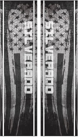 Silverado American Flag Truck Bed Band Race Stripes Decal Sticker Graphics